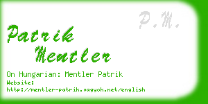 patrik mentler business card